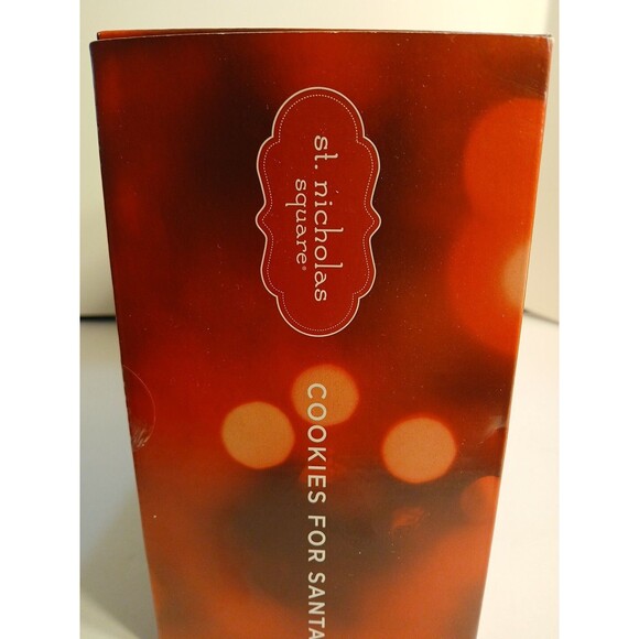 St. Nicholas Square Cookies For Santa Plate And Mug Set Red Mug Multicolor Tray - Picture 7 of 16